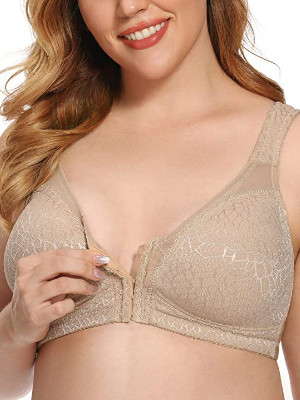Exclare Women’s Full Coverage Double Support Unpadded Wire Free Minimizer Bra