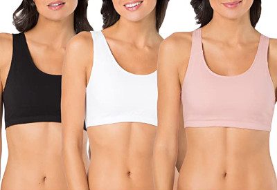 Fruit Of The Loom Tank Style Sports Bra (3-Pack)
