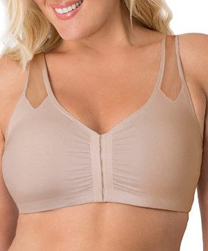 Fruit of the Loom  Women’s Comfort Front-Close Sport Bra with Mesh Straps