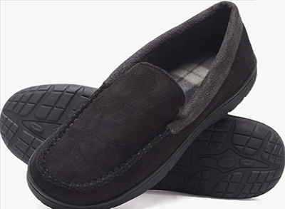 Hanes Men’s Memory Foam Slipper Shoe for Elderly